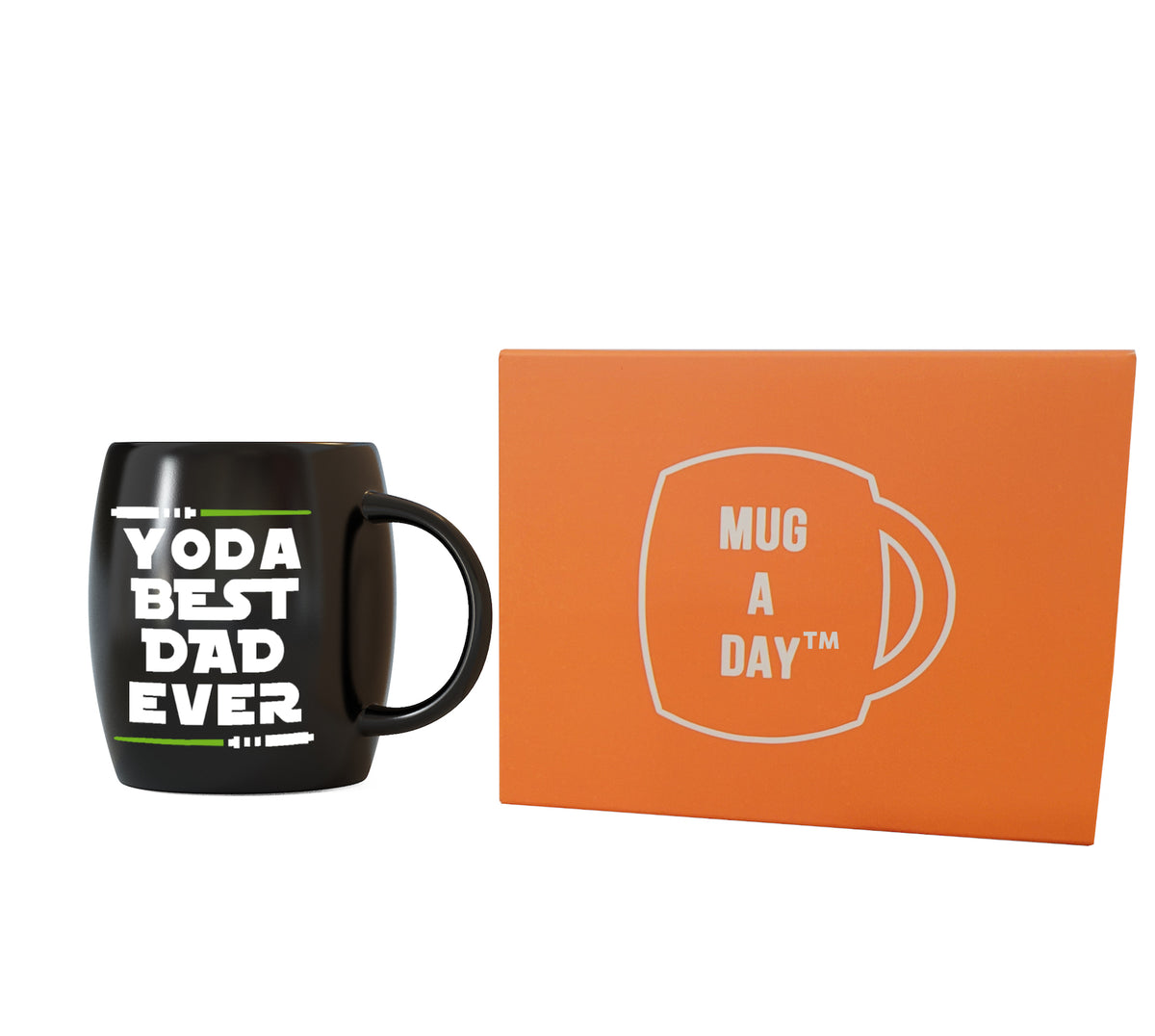 Star Wars Yoda Best Dad Ever Black Ceramic Mug, 16 Oz.