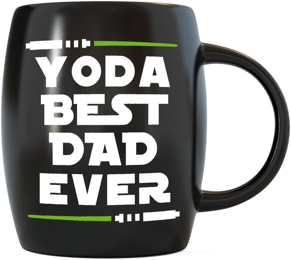 Star Wars Yoda Best Dad Ever Black Ceramic Mug, 16 Oz.