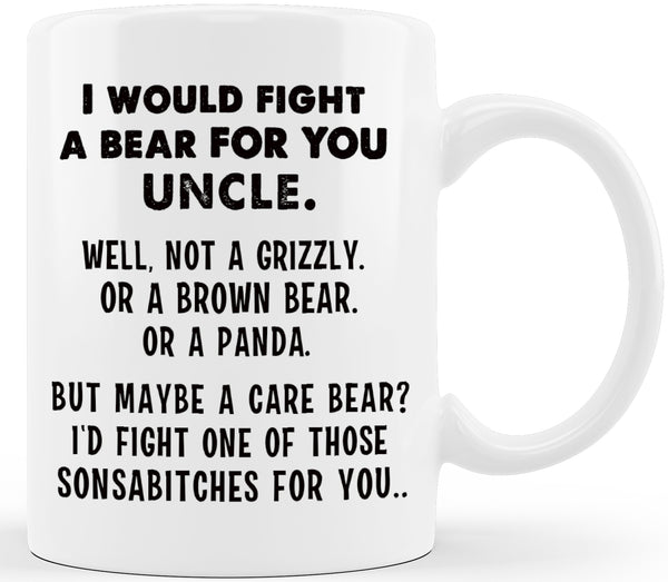 Fight BeaR UNCLE 1 oz Cool Funny Uncle Coffee Mug